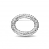 Brosa argint cu cristale DiAmanti HSN-0274OV-1-AS